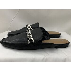 Journee Collection Black Mules Slip On Womens 9 New Flats